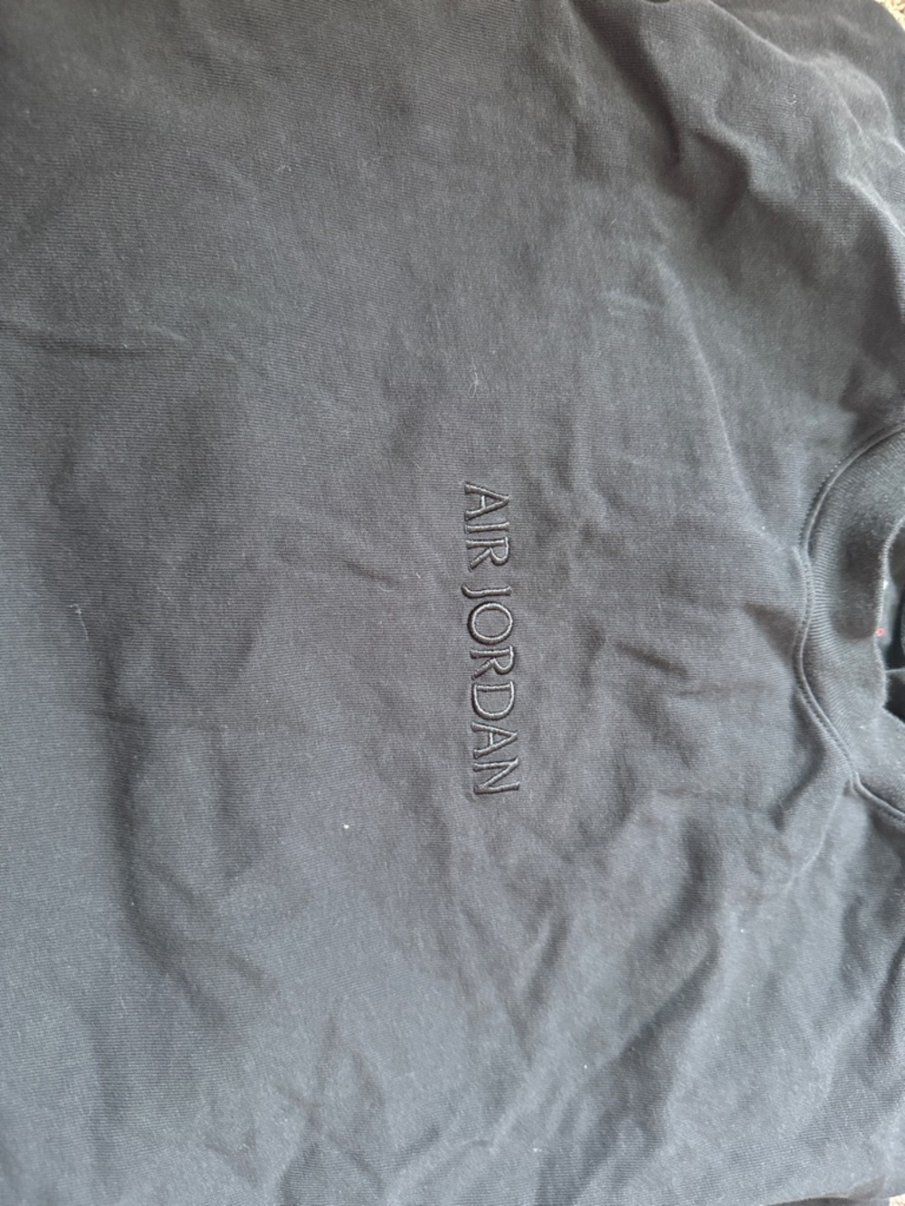 Jordan Black Embroidered Air Jordan Crewneck Tee - Picture 4 of 4